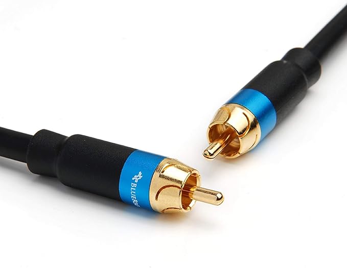 BlueRigger Subwoofer RCA to RCA Audio Cable (8FT, Dual Shielded with