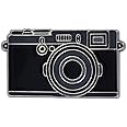 PinMart Trendy Black Camera Photography Lover Enamel Lapel Pin