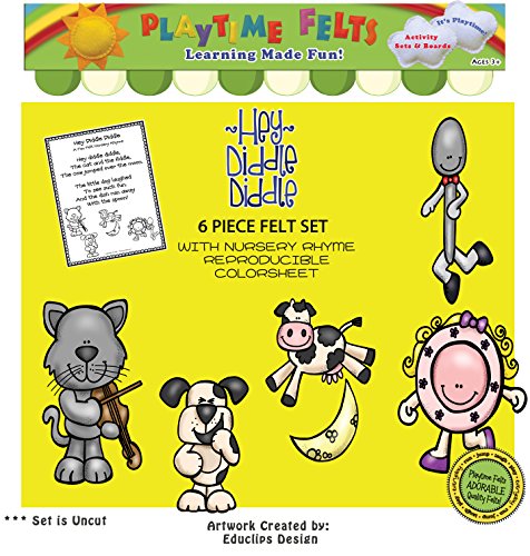 Hey Diddle Diddle Nursery Rhyme Felt Figures