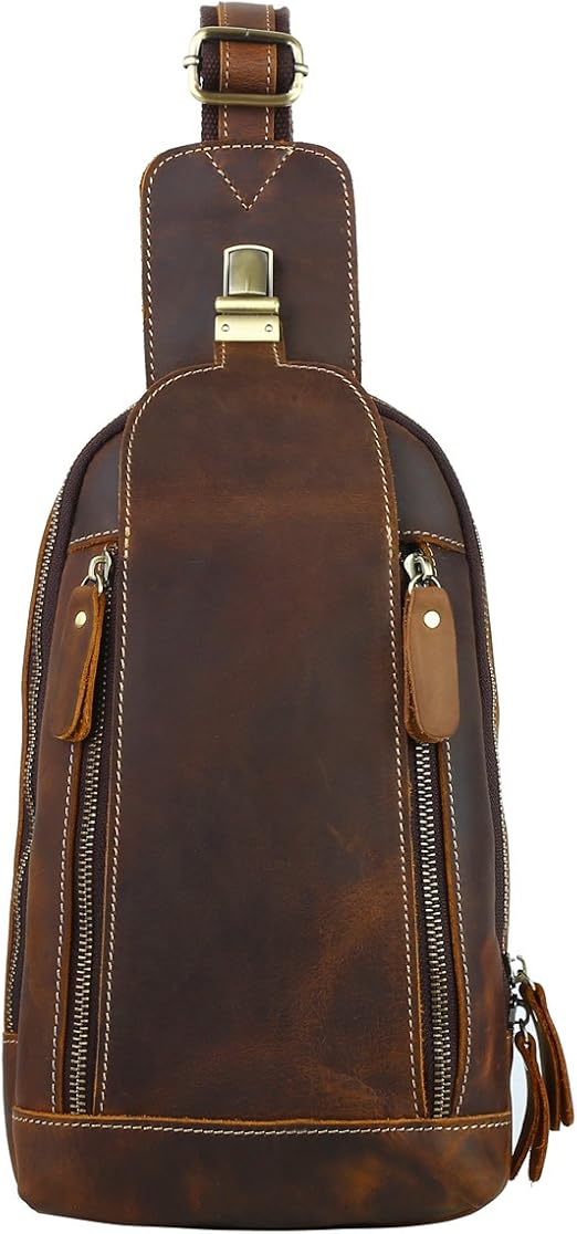 leatherette sling bag