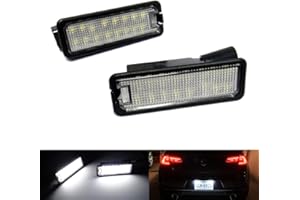 RZGMTSPT 2x LED License Plate Light Tag Lamp Assembly White For VW Golf R GTI V VI VII VIII Rabbit Polo Eos CC Passat B7 B8 Arteon Beetle