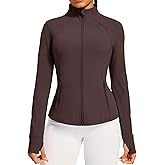 IUGA Women's Workout Jackets BBL Running Athletic Jackets Lightweight Full Zip Up Slim Fit for Women with Thumb Holes