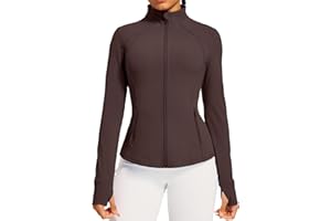 IUGA Women's Workout Jackets BBL Running Athletic Jackets Lightweight Full Zip Up Slim Fit for Women with Thumb Holes