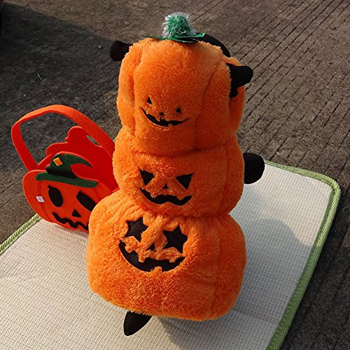 OMEM Halloween Dog Costumes Pumpkin Monster Jumpsuit Clothes for Pets