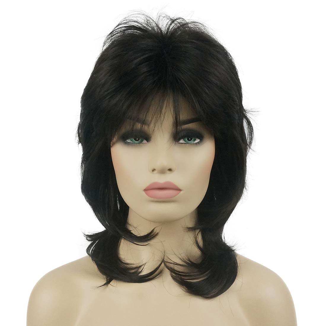 Lydell Long Soft Shaggy Layered Dark Brown Wig Classic Cap Full Synthetic Wigs