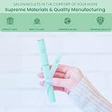 Malva Belle Crystal Glass Nail File Double Sided Tempered Salon Pastel Green 2mm view 2