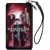 Buckle-Down Buckle-Down Zip Wallet Supernatural Large Accessory, Supernatural, 8" x 5"