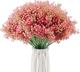 Uhky 6 Pcs Artificial Baby Breath Gypsophila Flowers Pink Real Touch view 6