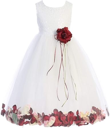 tulle dress with flowers inside