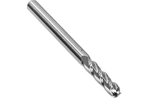 Kodiak Cutting Tools KCT132856 USA Made Ball Nose Solid Carbide End Mill, 4 Flute, 1/8" Shank, 1/2" Length of Cut, 1-1/2" Overall Length, 1/8" Size