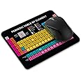 Non-Slip Rectangle Mousepad, WIRESTER Periodic Table of Elements Black Mouse Pad for Home, Office and Gaming Desk