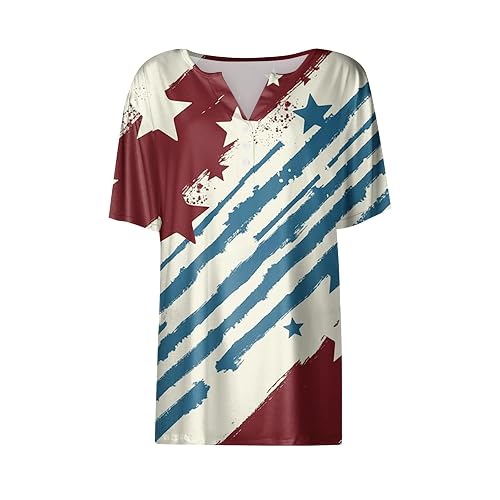 Pl Size Women's Vibrant American Flag Patriotic Print T-Shirt, "You