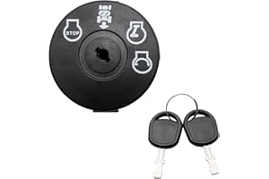 CADUFUELLY 532193350 Lawn Mower Key Switch with 2 Keys 4 Position 7 Terminals Key Switch Replacement for Husqvarna Craftsman 