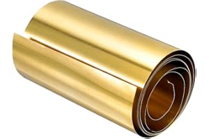 uxcell Brass Sheet Roll, 3000mm x 100mm x 0.05mm Brass Foil Roll Brass Strip for Crafts, Electrical Repairs, Grounding