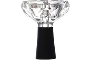 AGSDGAWD Hookah Bowl Phunnel Diamond-Shaped Glass Shisha Bowl Large Size, High-Temperature Resistant for Heat Management Systems Elevate Your Shisha Experience (Color : Black)
