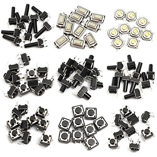 Wingoneer 140pcs 14 types momentary tactile push button switch mi…