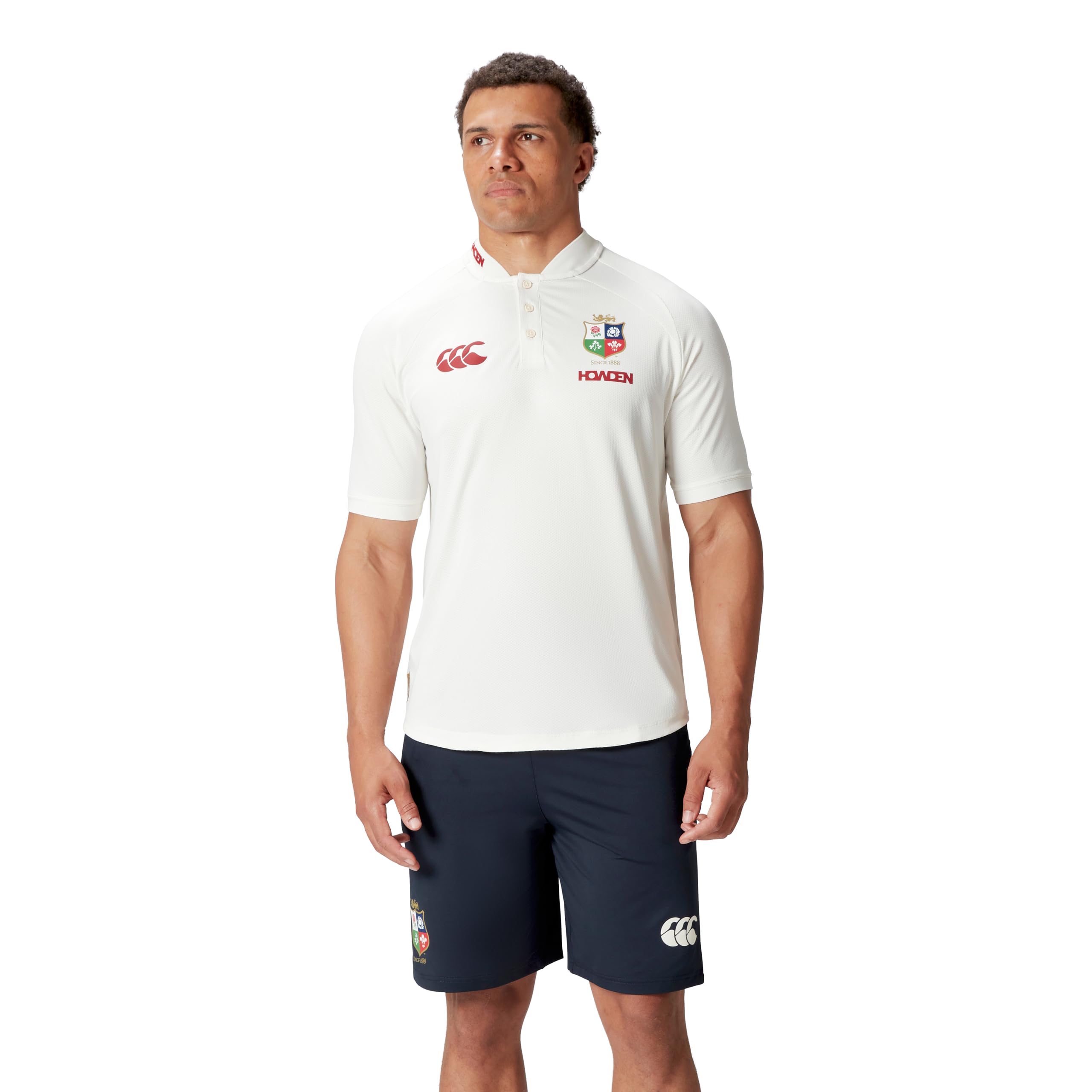 Canterbury Men's Official British & Irish Lions Polo Shirt | Breathable | Moisture Wicking, Egret, L