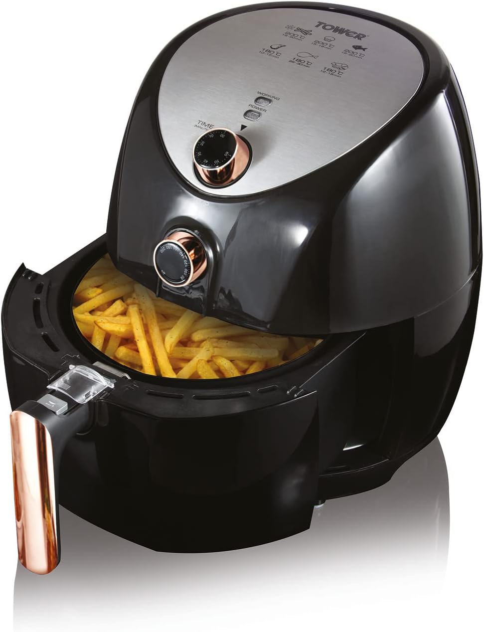 Tower T17021RG Family Size Air Fryer with Vortx Technology 4.3L 1500W