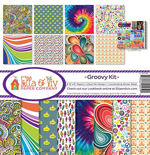 Ella & Viv by Reminisce Groovy Scrapbook Collection Kit