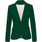 LookbookStore Womens Notched Lapel Pockets Button Work Office Blazer Jacket Suit