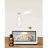 Waterless Oil Diffuser, Snowy Mountains Style, 3 Color Light with Bulb | 1500 Sq.Ft Cold-Air Diffusion, 32dB Whisper-Quiet, Auto shut-off, Aromatherapy Diffusers for Home Office Bedroom Yoga