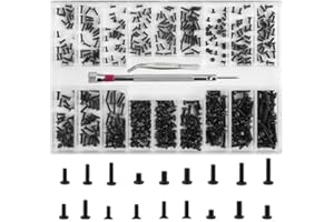 500 Pcs Micro Glasses Screws Repair Kit M1.2/M1.4/M2 with Tweezers, Tiny Mini Glasses Laptop Screws Assortment Kit Replacemen