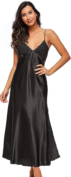long satin night gown