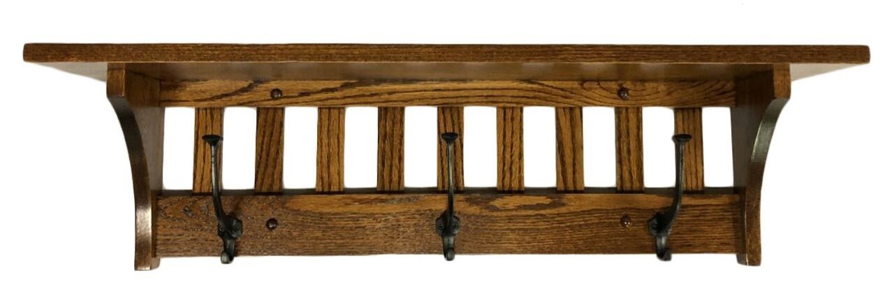 Best 3 Hook Oak Coat Rack