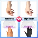 TOYMIS Anti UV Gloves Gel Nail Lamp Half Finger Protection for Manicure Salon view 6