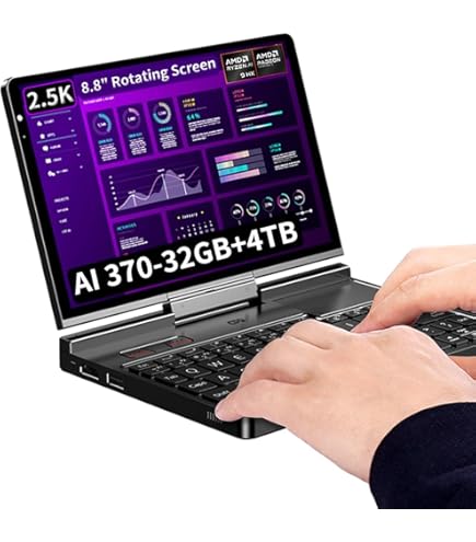 LANRUO Gpd Win 4 Amd Ryzen 7 6800U] Mini Portátil de 6 Polegadas
