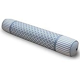 Ailuteie Round Body Pillows for Adults 47in Cylinder Pillows, Skin-Friendly Cover Detachable Bolster Pillows for Sleeping(Blue)