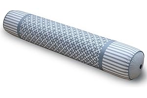 Ailuteie Round Body Pillows for Adults 47in Cylinder Pillows, Skin-Friendly Cover Detachable Bolster Pillows for Sleeping(Blue)