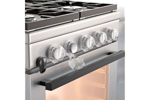 SAFELON (5+1) Pcs Baby Safety Stove Gas Knob Covers & Childproof Oven Lock, Kitchen Safety Stove Locks for Babies & Toddlers 