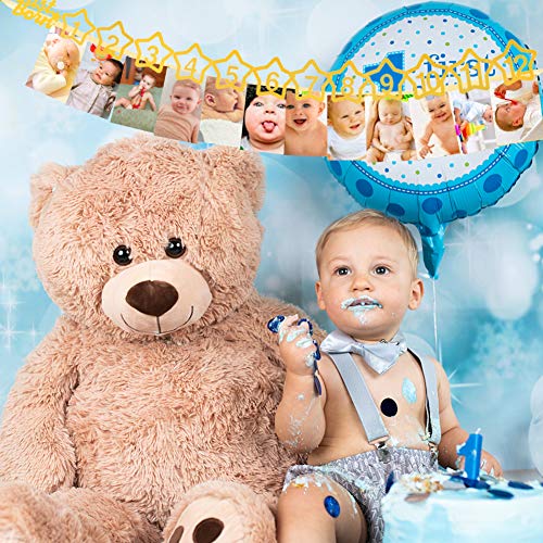 First Birthday Photo Banner First Birthday Decoration Great for One Year Old Celebration Party Supplies
