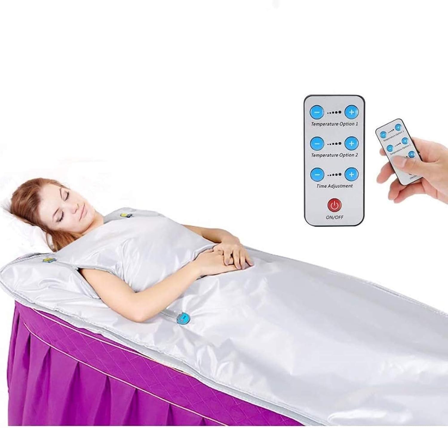 InLoveArts Oxford Infrarrojo Manta de sauna con cremallera para liberar tus manos, Infrarrojo