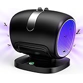 Fruit Fly Traps for Indoors, ZEVQI POWER Fly Trap Indoor Gnat Traps for Mosquitos, Gnats, Moths, Fruit Flies, Bug Catcher Bug Light & Sticky Glue with 6PCS Refills