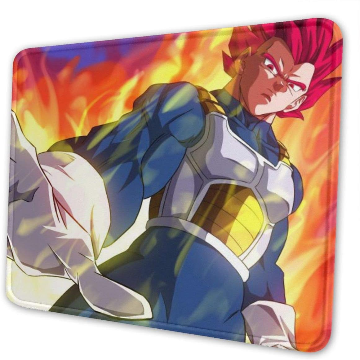 Dragon Ball Vegeta SSJ God Mouse Pad Rectangle Mouse Mat for Computer Desk Laptop Office 7 X 8.6 in Non-Slip Rubber