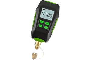Professional Digital Vacuum Gauge, Large Screen Display, 7/16 Inch 20UNF Interface, IP54 Rating, Micron Vacuum with Over Rang
