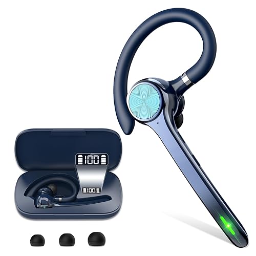 HEIBAS Bluetooth Headset, Wireless Bluetooth Earpiece with 500mAh