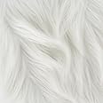 Sukh Shaggy Faux Fur Fabric 10x10 inch White Faux Fur