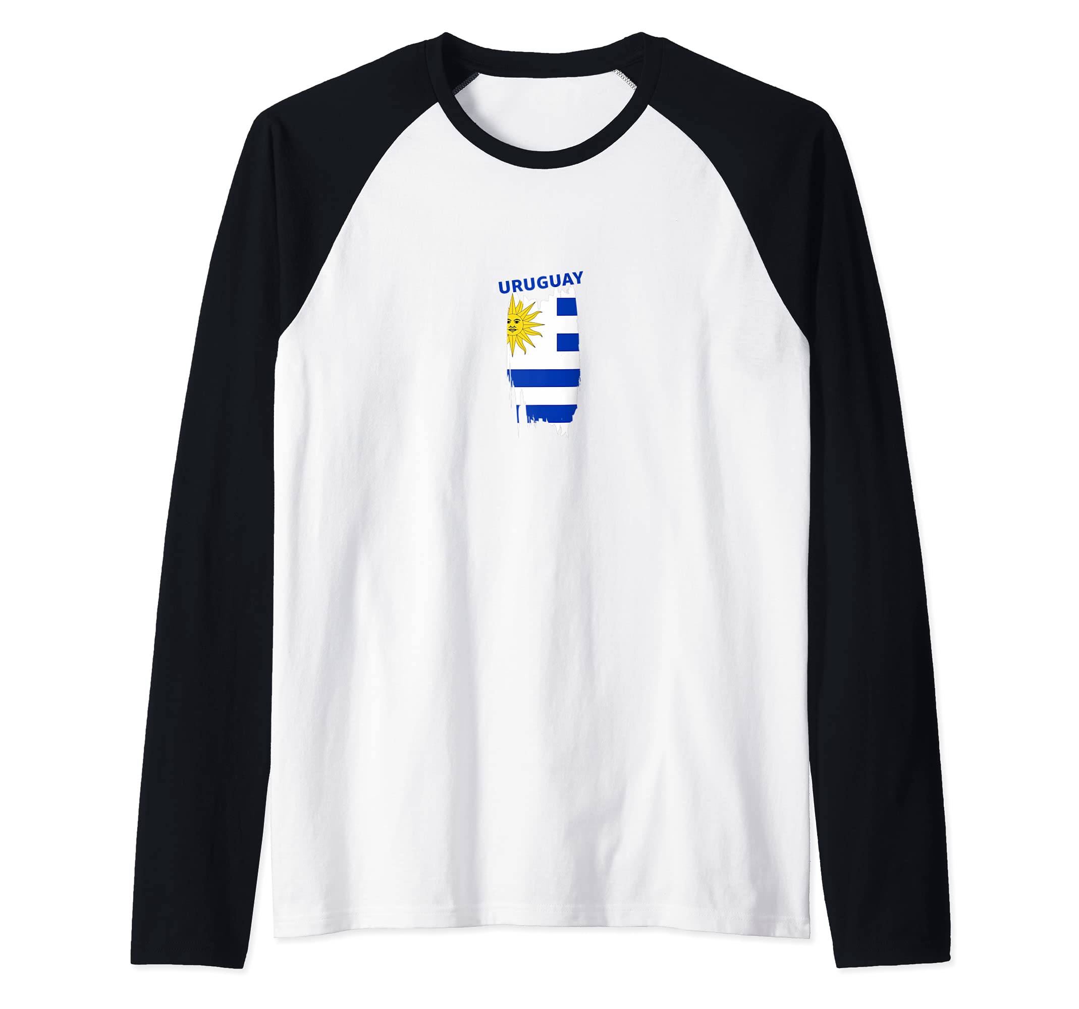 Flag Uruguay Raglan Baseball Tee