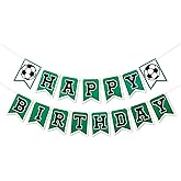 Soccer Happy Birthday Banner - Sport Theme Happy Birthday Banner, Soccer Sports Party Decoration, Sports Birthday Party Supplies