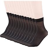 MANZI 12 Pairs Women's Ankle High Sheer Socks