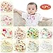 Elesa Miracle Baby and Toddler Bandana Drool Bibs, 10-pack Value Set, Absorbent Cotton with Adjustable Snaps - Girl Set