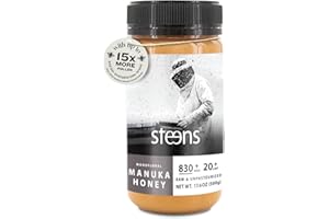 Steens Manuka Honey - MGO 830+ - Pure & Raw 100% Certified UMF 20+ Manuka Honey - Bottled and Sealed in New Zealand - 17.6 Ounce (Pack of 1) New Version