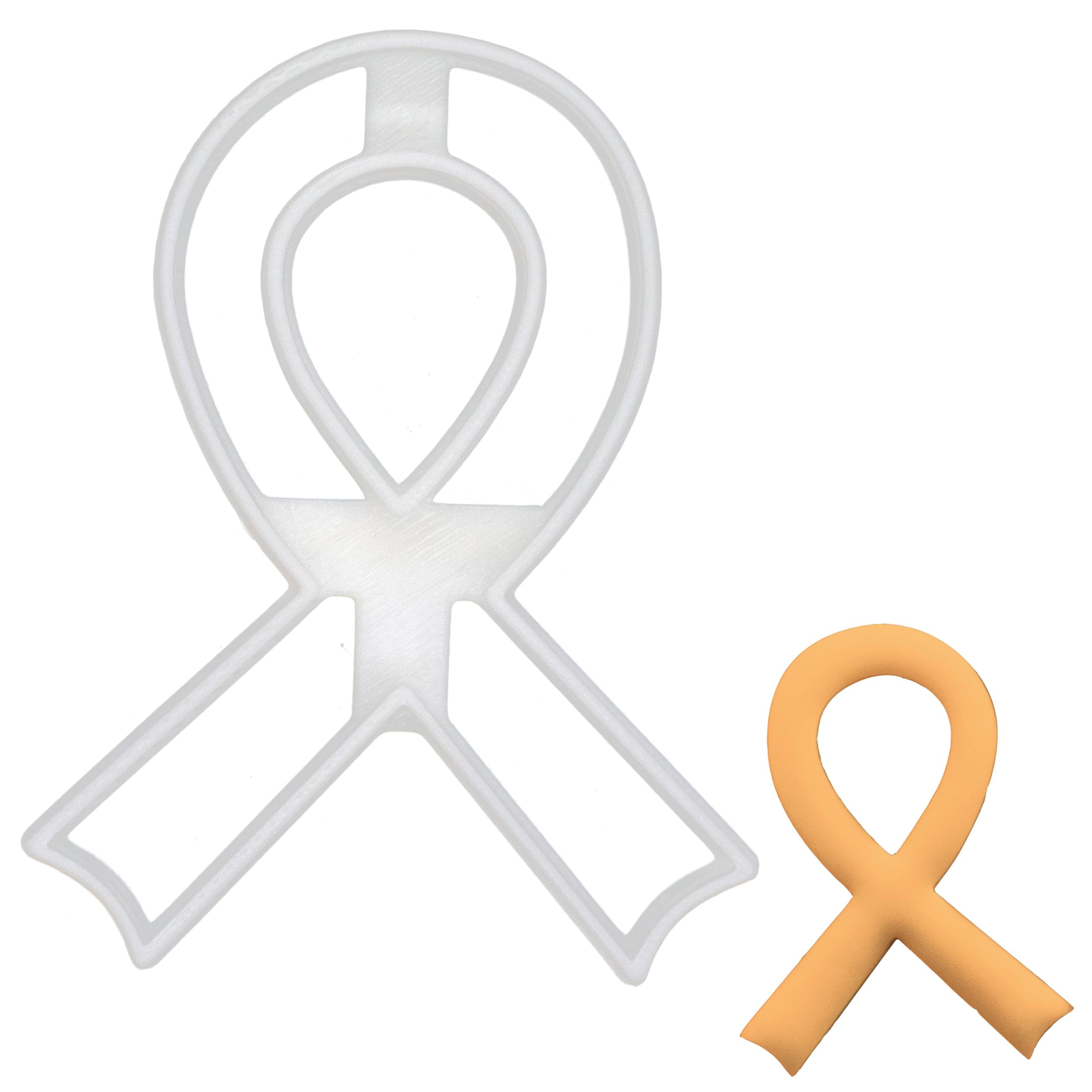 BAKERLOGY Awareness Ribbon Cookie Cutter - Detailed Biscuit Cutter Design for Baking and Crafts, Ideal on Fondant, Dough, Clay