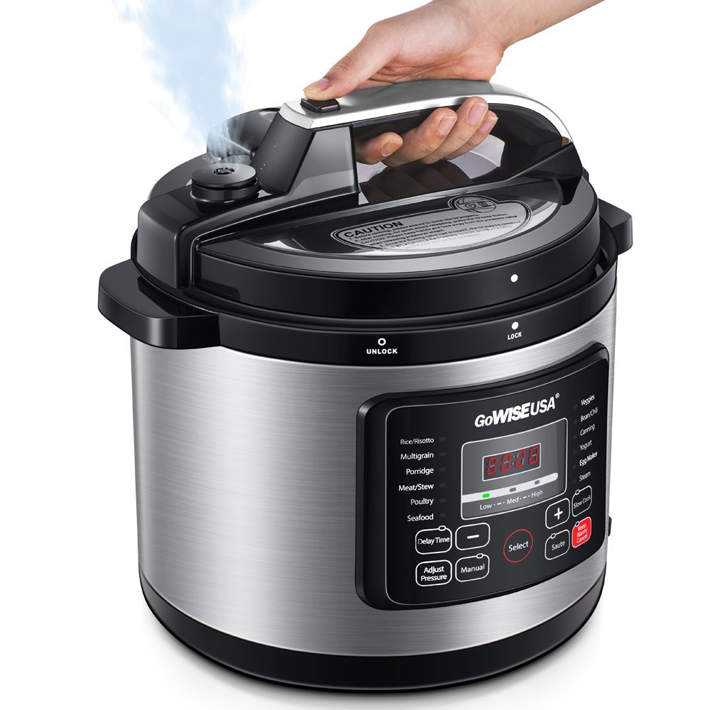 GoWISE USA GW22703 8-Qt 12-in-1 Electric Pressure Cooker