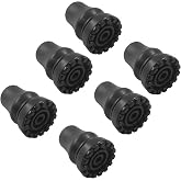 ISDVBUY 6-Pack 3/4 Inch Rubber Cane Tips | Heavy Duty, Anti Slip, For Hiking Sticks, Walking Sticks, Canes &amp; Seniors Crutches, Replacement Tips