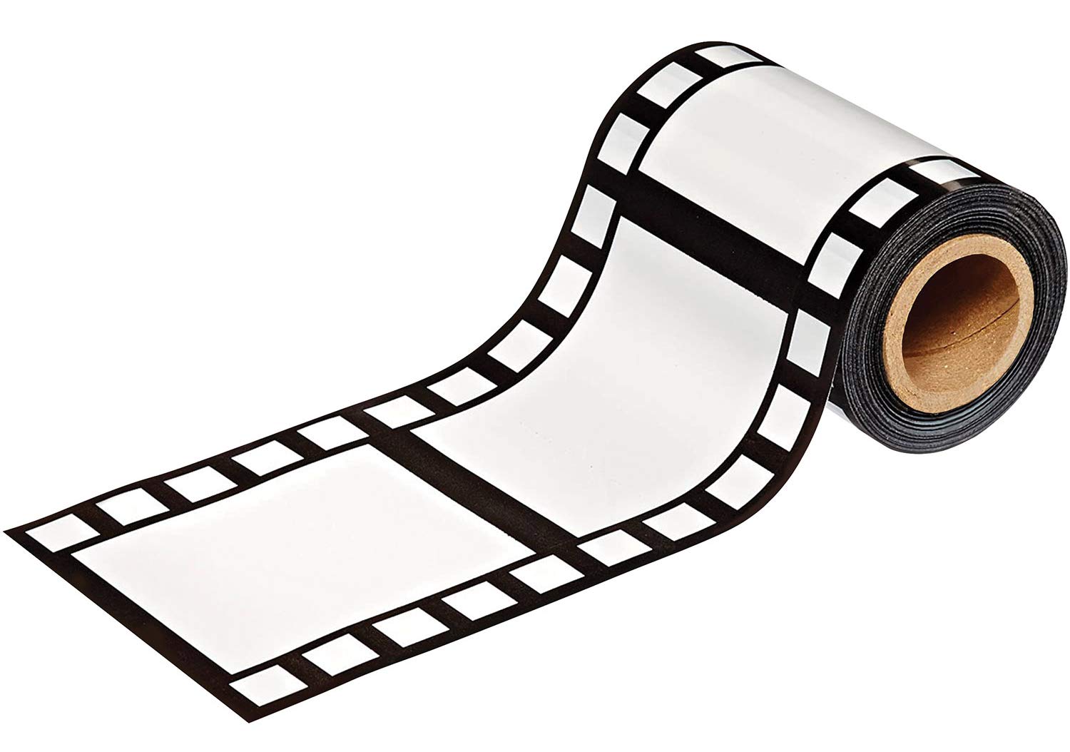 Photo 1 of Beistle Hollywood Filmstrip Party Tape, 1-Pack, Black/White