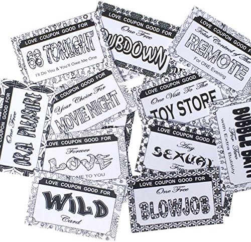 Customizable Sexy Love Coupons for Him &amp; Her, Color Your Own, Keep the Ones You Like and Pull Out the Ones You Don't